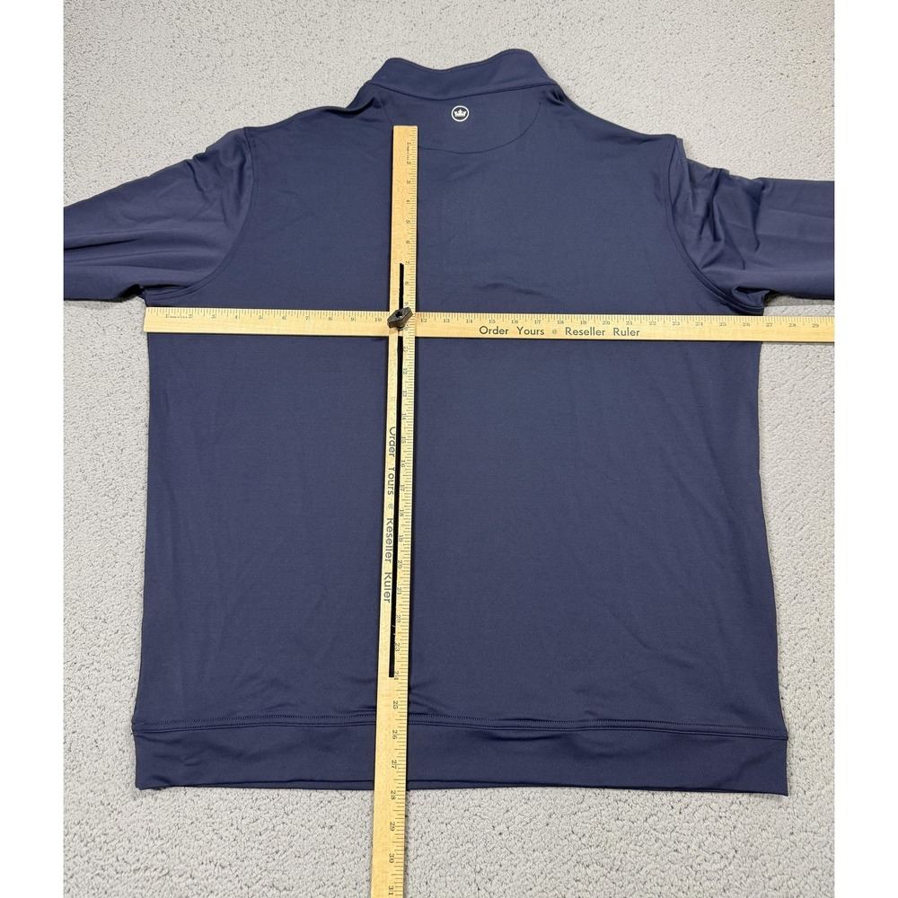 Peter Millar Pullover Mens 2XL Blue 1/4 Zip Long Sleeve Golf Performance Top - Picture 7 of 11